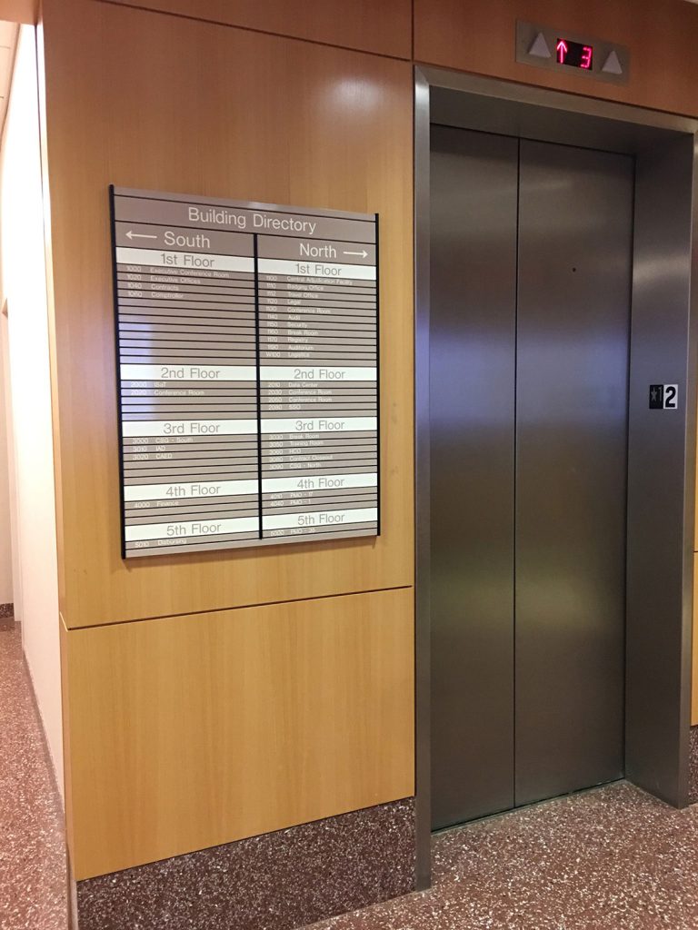 Slatz vinyl directory by elevator